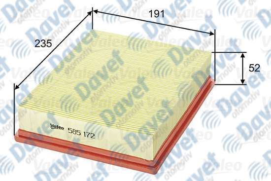 VALEO 585172 Hava Filtresi Fiat Multipla 1.6 / 1.9 Jtd  ####